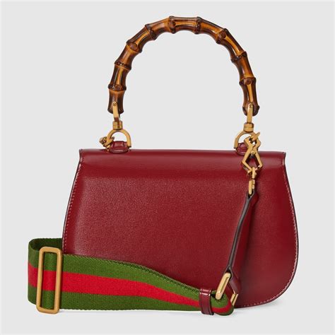 borsa mano rossa gucci manici bambu e perline|Borsa Vintage Gucci Bamboo .